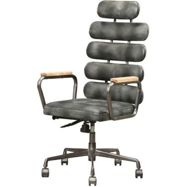 Calan Vintage Black Leather Executive Office Chair