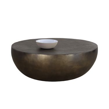 Cale Coffee Table In Antique Bronze and Gold