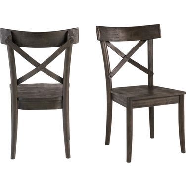 Calhoun Dark Brown Wooden Side Chair Set Of 2