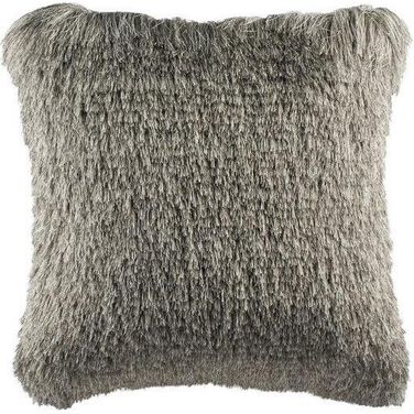 Cali Shag Pillow In Silver