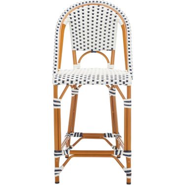 California Counter Stool in White and Navy PAT7532D