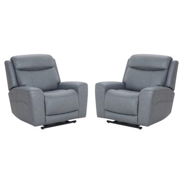 Callahan Power Lift Recliner with Heat and Massage Set of 2 In Sydney Evening