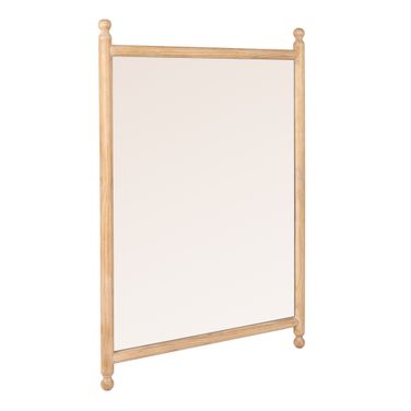 Callahan Rectangular Wall Mirror with Dowel Frame In Natural