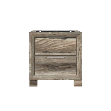 Callie Nightstand with WC Platform and LED Speaker In Brown
