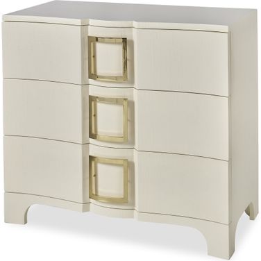 Callie Three Drawer Chest In White