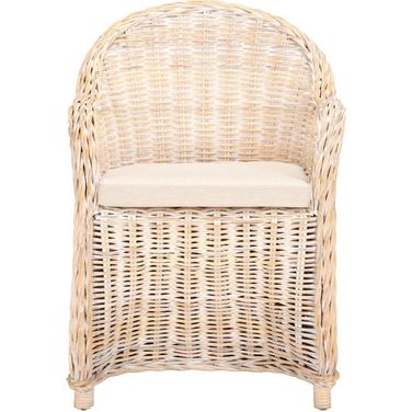 Callista White Wash Wicker Club Chair