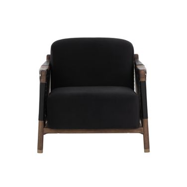 Calloway Lounge Chair In Abbington Black and Onyx