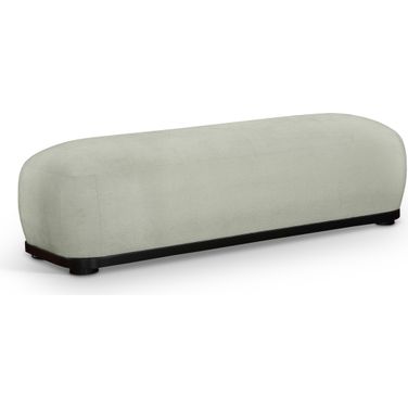 Calum Chenille Fabric Bench In Mint and Black