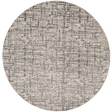 Calvin Klein Rush 8' x 8' Round Indoor Rug In Ivory and Grey