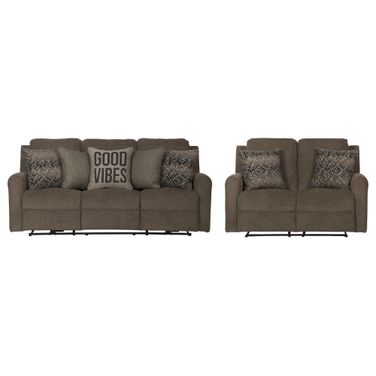 Calvin Reclining Living Room Set In Otter