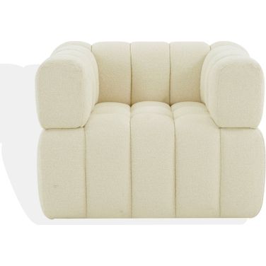 Calyna Boucle Accent Chair In Creme