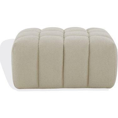 Calyna Boucle Ottoman In Light Grey