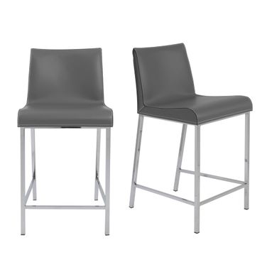 Cam Counter Stool Set of 2 In Gray