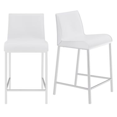 Cam Counter Stool Set of 2 In White