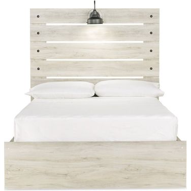 Cambeck Whitewash Full Panel Bed with Two Underbed Storage