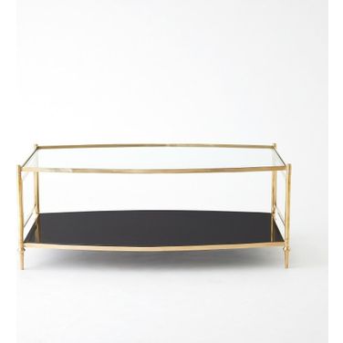 Camber Cocktail Table In Brass and Black