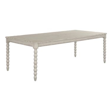 Cambric Batiste Rectangular Dining Table In Creme