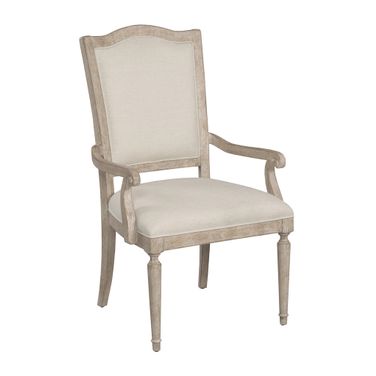 Cambric Daniella Upholstered Arm Chair Set of 2 In Creme