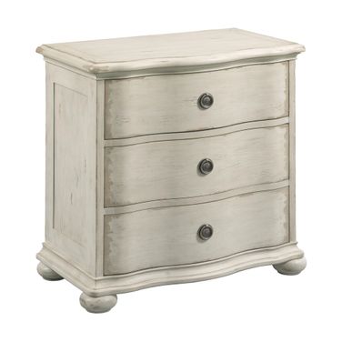 Cambric Helen 3 Drawer Nightstand In Creme