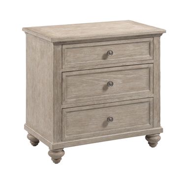 Cambric Miriam 3 Drawer Nightstand In Creme