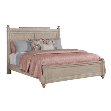Cambric Sova King Panel Bed In Creme