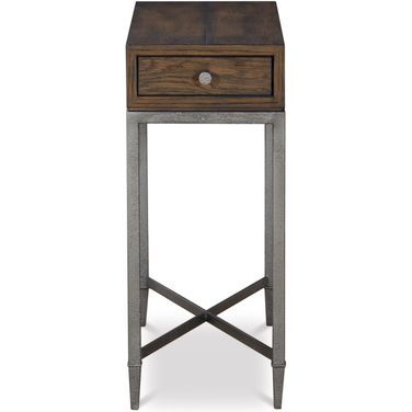 Camden Charles Chairside Table In Rustic Brown