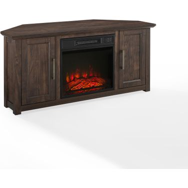 Camden Corner Fireplace TV Stand For 50+ Inch TVs In Dark Walnut