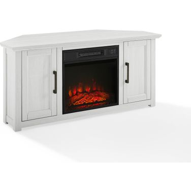 Camden Corner Fireplace TV Stand For 50+ Inch TVs In White Wash