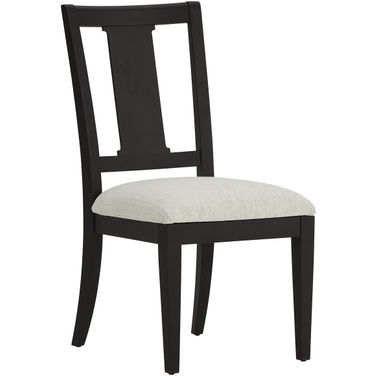 Camden Dining Side Chair Set of 2 with Upholstered Seat In Domino