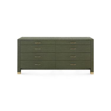 Camden Extra Large 8-Drawer Dresser In Deep Olive