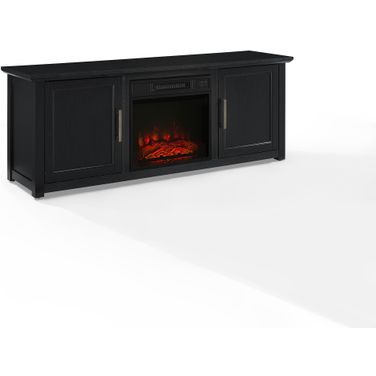 Camden Low Profile Fireplace TV Stand For 65+ Inch TVs In Black