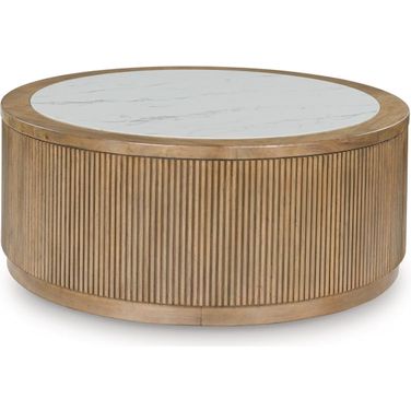 Camdill Coffee Table In Light Brown and White