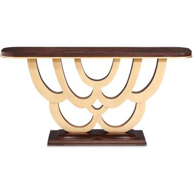 Camellia Field Console Table In Warm Pecan