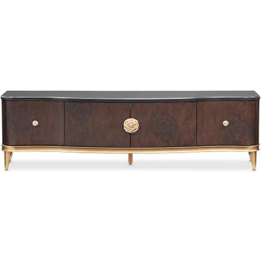 Camellia Field Media Cabinet In Warm Pecan