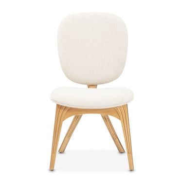 Camellia Field Vanity Chair In Linen and Antique Gold