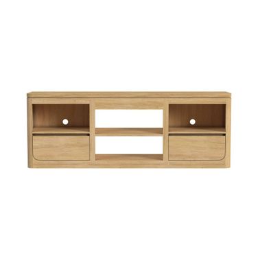 Camelot 71 Inch TV Console without Fireplace Insert In Natural