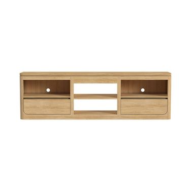 Camelot 82 Inch TV Console without Fireplace Insert In Natural