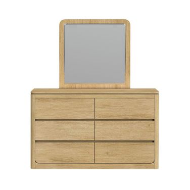 Camelot Dresser and Mirror Set In Natural