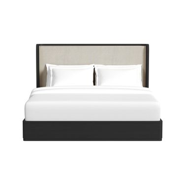 Camelot King Upholstered Bed In Black and Grey