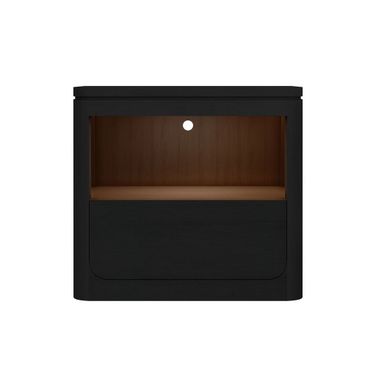 Camelot Nightstand with USB and LED In Black