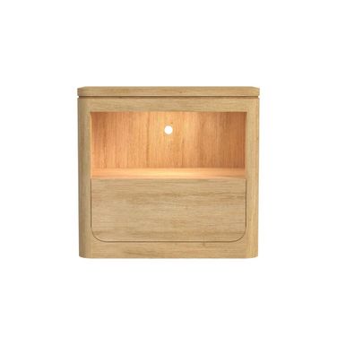 Camelot Nightstand with USB and LED In Natural