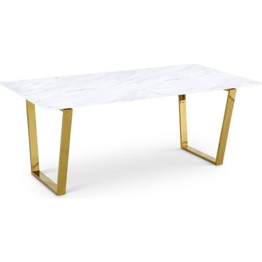 Cameron Dining Table In Gold