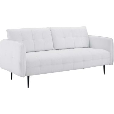 Cameron Tufted Fabric Sofa In White