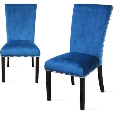 Camila Blue Velvet Dining Chair - Set Of 2