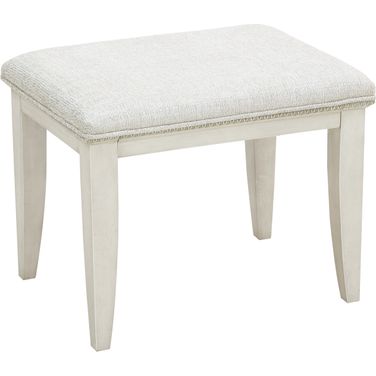 Camila Vanity Stool In Natural and Cream