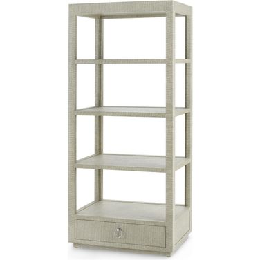 Camilla Etagere In Moss Gray Tweed
