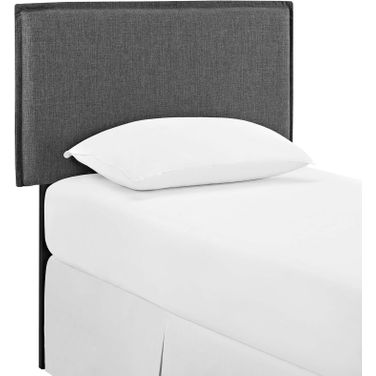 Camille Gray Twin Upholstered Fabric Headboard