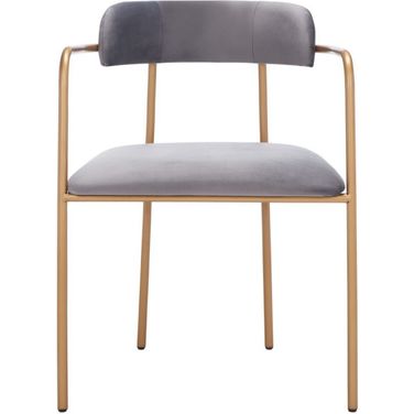 Camille Side Chair Set of 2 in Dark Grey