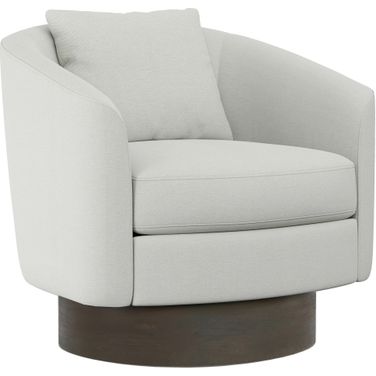 Camino Fabric Swivel Chair In Bone
