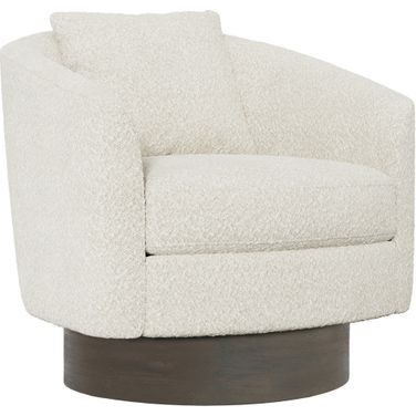 Camino Fabric Swivel Chair In Cream